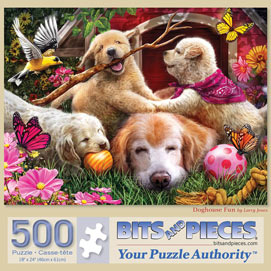 Doghouse Fun 500 Piece Jigsaw Puzzle