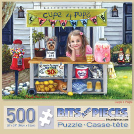 Cups 4 Pups 500 Piece Jigsaw Puzzle