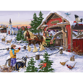 Winter Sleigh Ride 300 Large Piece Jigsaw Puzzle 