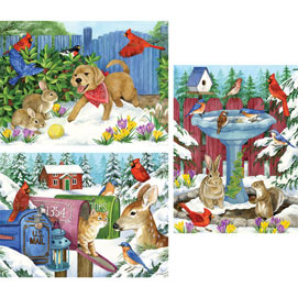 Set of 3: Jane Maday 1000 Piece Puzzles
