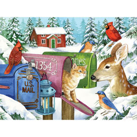 Winter Mailboxes 300 Large Piece Jigsaw Puzzle