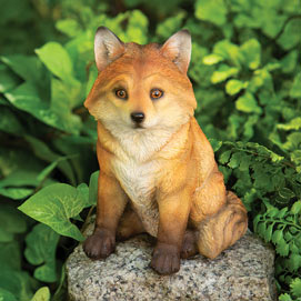 Fox Pup Garden Sculpture