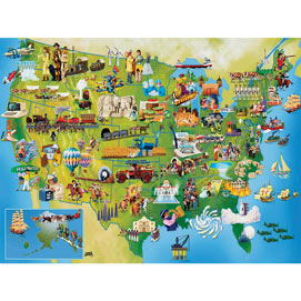 U.S. History Map 500 Piece Jigsaw Puzzle