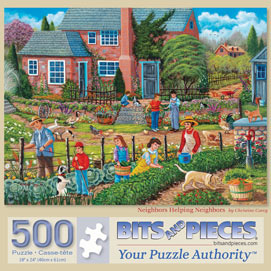 Neighbors Helping Neighbors 500 Piece Jigsaw Puzzle