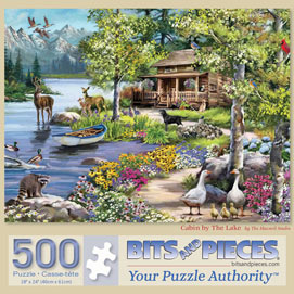 Cabin by the Lake 500 Piece Jigsaw Puzzle