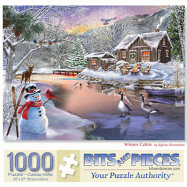 Winter Cabin 1000 Piece Jigsaw Puzzle