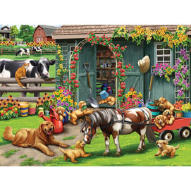Playtime At The Garden Shed 1000 Piece Jigsaw Puzzle