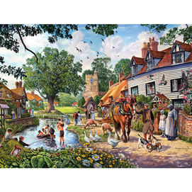 A Village In the Summer 500 Piece Jigsaw Puzzle