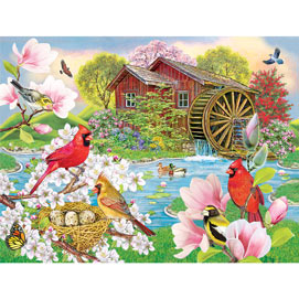 Spring at the Mill Pond 500 Piece Jigsaw Puzzle