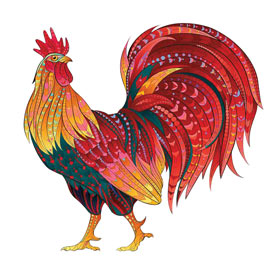 Wooden Rooster Shaped Puzzle