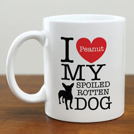 Personalized I Love My Dog Mug