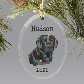 Personalized Dog Breed Glass Ornaments