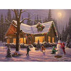 Family Traditions 300 Large Piece Glow-in-the-Dark Jigsaw Puzzle