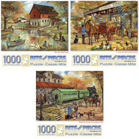 Set of 3: Ruane Manning 1000 Piece Jigsaw Puzzles