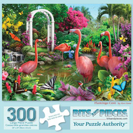 Flamingo Cove 300 Large Piece Jigsaw Puzzle