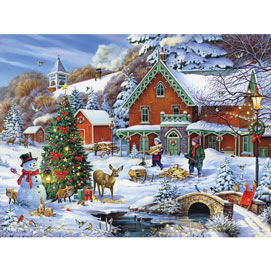 Forest Christmas Feast 500 Piece Jigsaw Puzzle