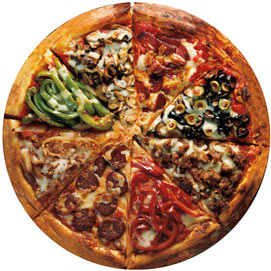 Pizza Pie 1000 Piece Round Collage Puzzle