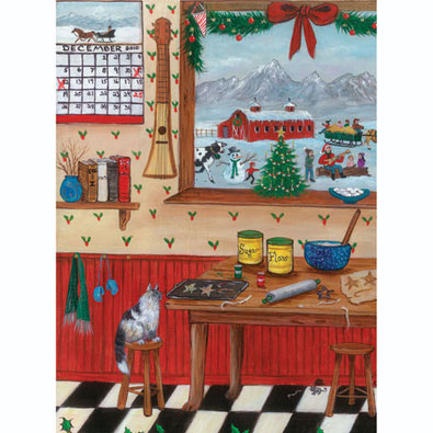 BITS AND PIECES JIGSAW PUZZLE MEMORIES OF CHRISTMAS CINDY MANGUTZ 1000 PC #41095 