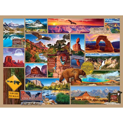 USAOPOLY PicTwist: National Parks | Twist, Move, and Swap Tiles to Complete  The Image | Family Puzzle Game Featuring National Park Locations Artwork 