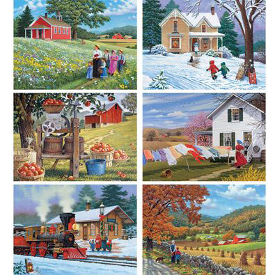 Set of 6: Oleg Gavrilov 500 Piece Jigsaw Puzzles | Bits and Pieces
