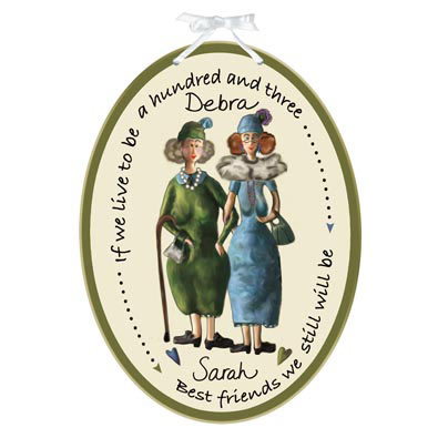 Friendship Gift Best Friends Gift, LARGE Ceramic Hanging Plaque