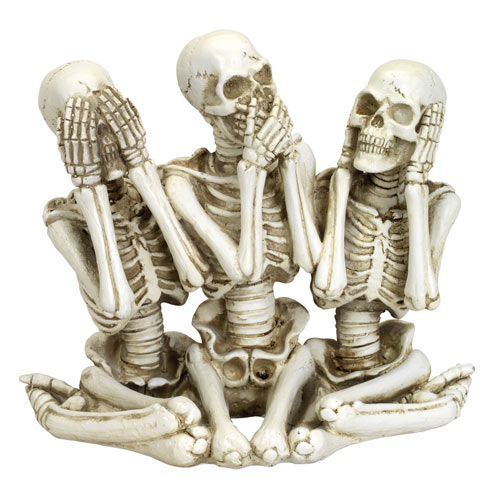 Sitting Skeleton Sculpture