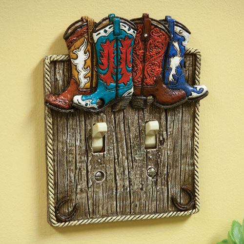 Cowboy Boot Light Switch - Double