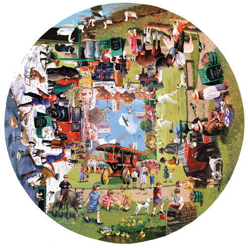 Four Seasons On The Green 1000 Piece Round Jigsaw Puzzle