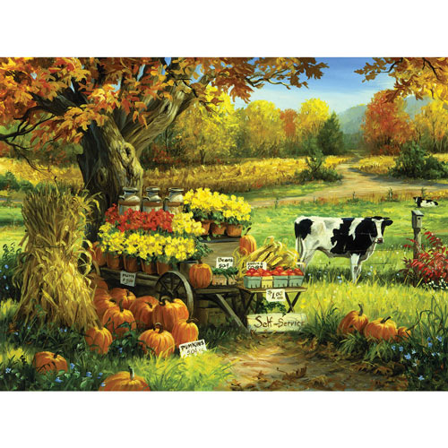 Self Serve With Cow 550 Piece Jigsaw Puzzle