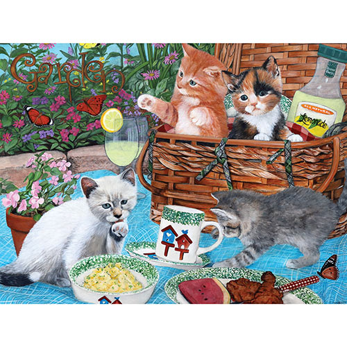 Picnic Kittens 300 Large Piece Jigsaw Puzzle