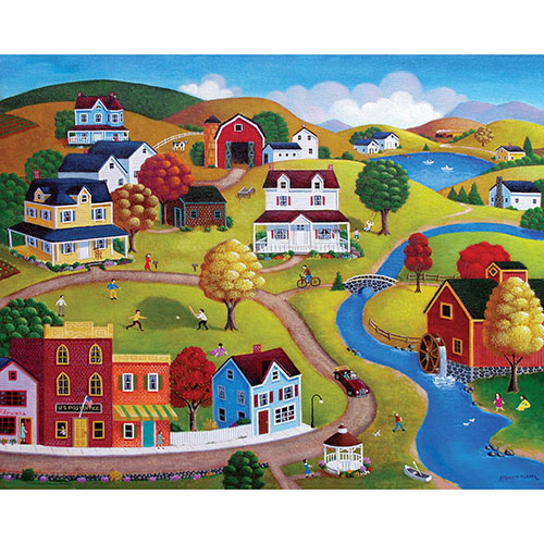Country Village 1000 Large Piece Jigsaw Puzzle