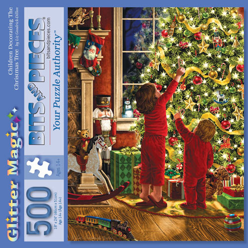 Children Decorating the Christmas Tree 500 Piece Jigsaw Puzzle