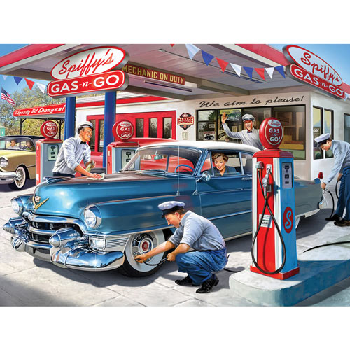 50s Service Station 500 Piece Jigsaw Puzzle