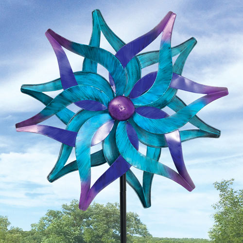 Blue Delphinium Wind Spinner