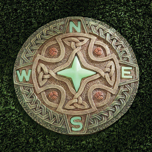 Glow-In-the-Dark Compass Stepping Stone