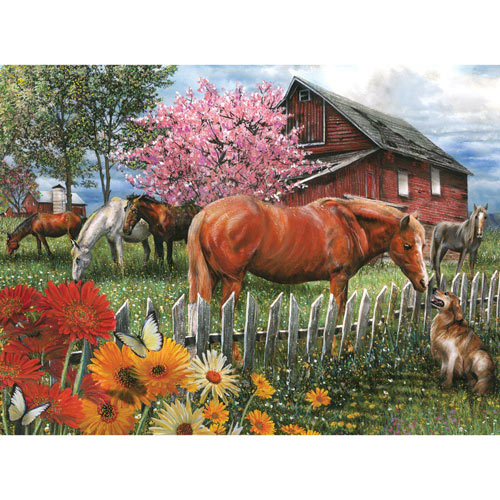 Chatting with Neighbors 300 Large Piece Jigsaw Puzzle