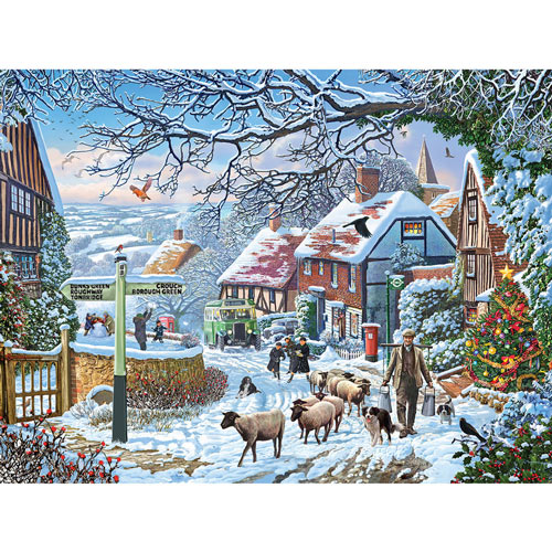 Country Winter Bus 300 Large Piece Jigsaw Puzzle