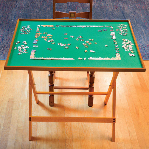 Fold Away Puzzle Table – Oak Tone