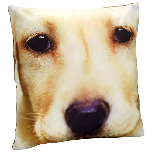 Dog Face Pillow - Yellow Lab