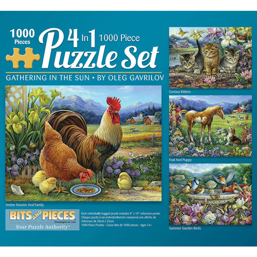 Gathering In the Sun 4-in-1 Multi-Pack 1000 Piece Puzzle Set
