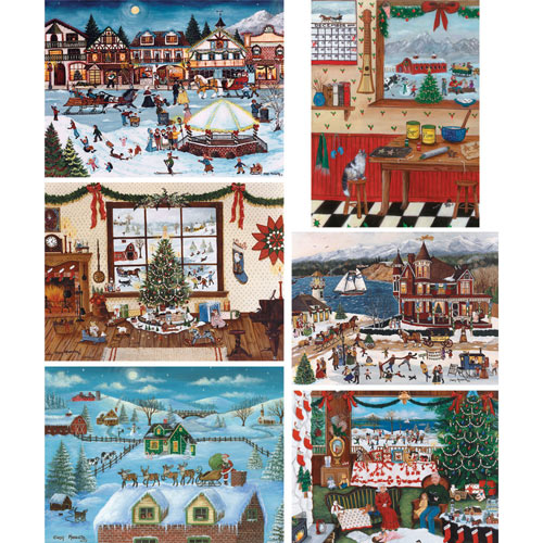 Set of 6: Cindy Mangutz 1000 Piece Jigsaw Puzzles