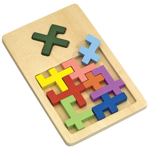 X Marks the Spot Wooden Puzzle Brainteaser