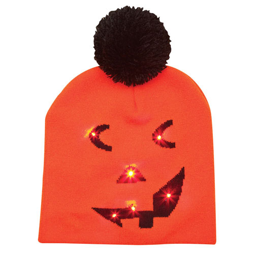 LED Light Up Pumpkin Knit Hat