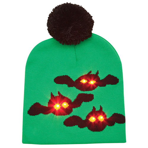 LED Light Up Bats Knit Hat