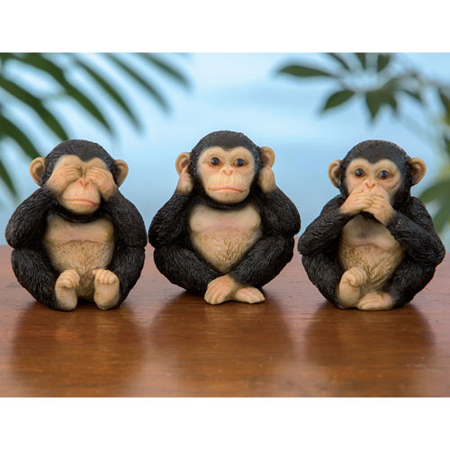 Three Little Monkeys Figurines
