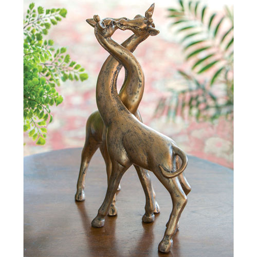 Loving Giraffes Decorative Sculpture 