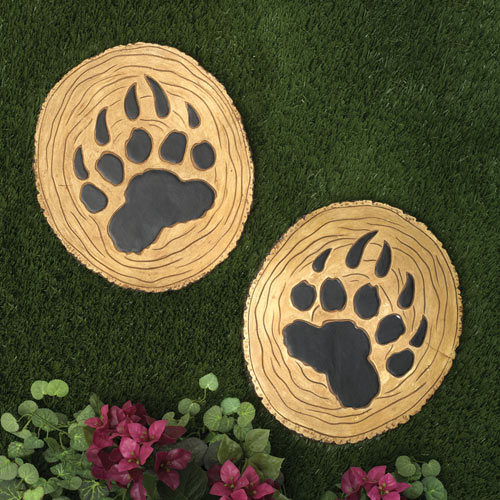 Set of 2: Bear Claw Stepping Stones