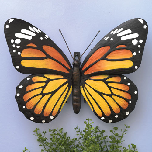 Metal Monarch Butterfly Wall Art