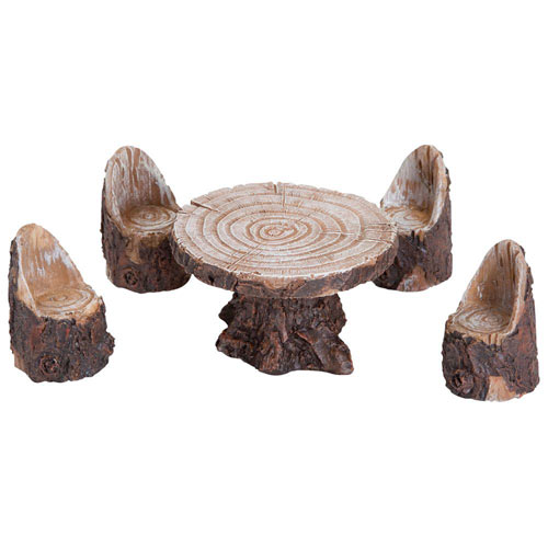 Log Table and Chairs