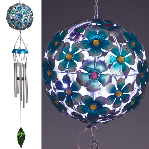 Floral Ball Solar LED Chimes
